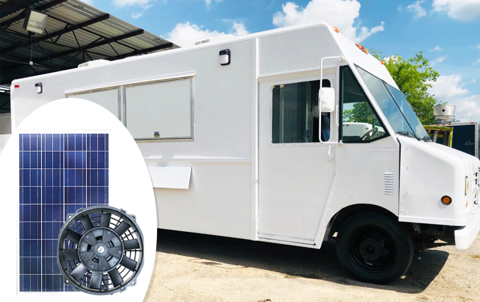 พัดลมระบายอากาศโซล่าเซลล์สำหรับฟู้ดทรัค (Solar Fan for Food Truck)
